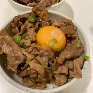 10分で夕飯完成☆月見豚丼☆